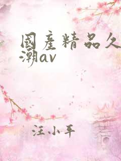 国产精品久久高潮av