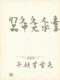 97久久人妻精品中文字幕
