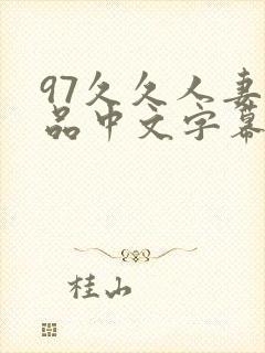 97久久人妻精品中文字幕