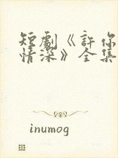 短剧《许你一往情深》全集免费看