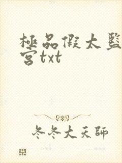 极品假太监混后宫txt