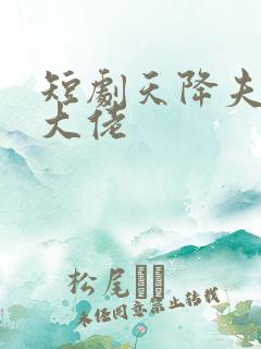 短剧天降夫人是大佬