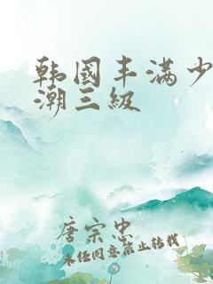 韩国丰满少妇高潮三级