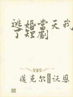 逃婚当天我闪婚了短剧