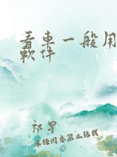 看车一般用什么软件