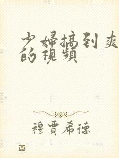 少妇搞到爽高潮的视频