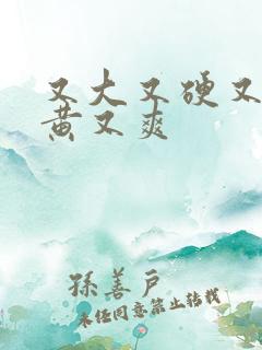 又大又硬又粗又黄又爽