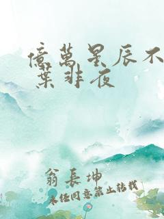 亿万星辰不及你 叶非夜