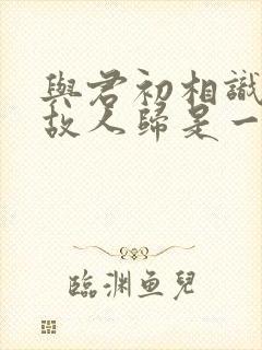 与君初相识恰似故人归是一部剧吗