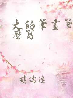 大的笔画笔顺怎么写