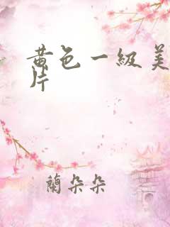 黄色一级美女大片