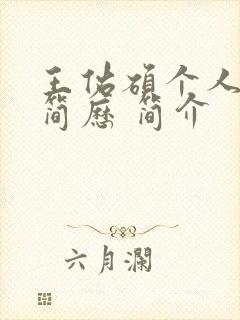 王佑硕个人详细简历 简介