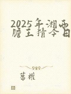 2025年湘西胆王猜今日3d字谜35期