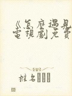 《怎么遇见你》电视剧免费观看全集