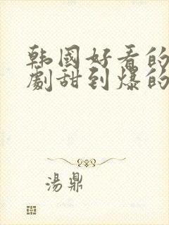 韩国好看的爱情剧甜到爆的电视剧