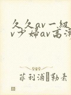 久久av一级av少妇av高潮