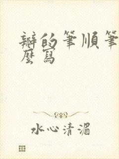 瓣的笔顺笔画怎么写