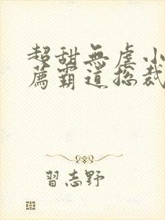 超甜无虐小说推荐霸道总裁