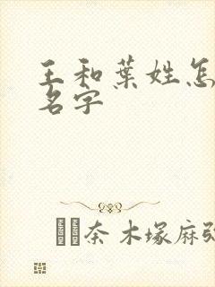 王和叶姓怎么取名字