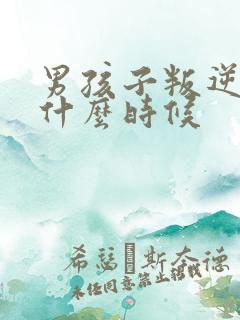 男孩子叛逆期是什么时候