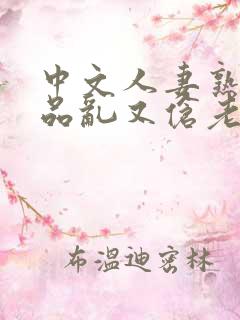 中文人妻熟妇精品乱又伧老牛在线