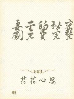 妻子的秘密电视剧免费完整版播放