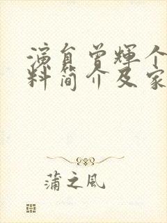 演员曾辉个人资料简介及家世