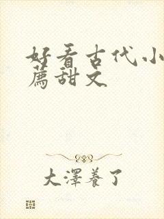 好看古代小说推荐甜文