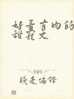 好看有肉的言情甜宠文
