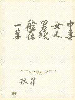 一般男女中文字幕在线人妻av