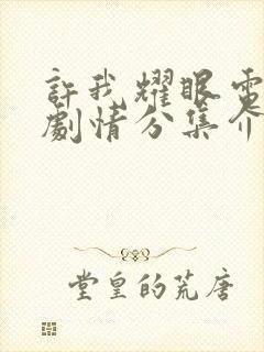 许我耀眼电视剧剧情分集介绍