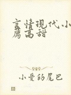 言情现代小说推荐高甜