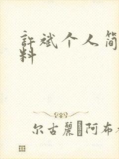 许斌个人简介资料