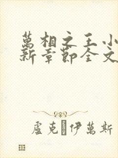 万相之王小说最新章节全文免费阅读