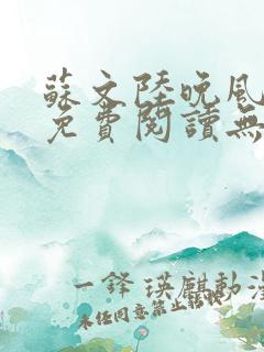 苏文陆晚风全文免费阅读无弹窗笔趣