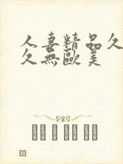 人妻精品久久久久无欧美