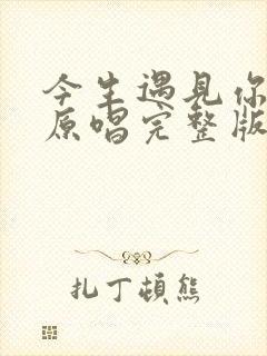 今生遇见你真好原唱完整版