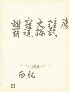 甜宠文推荐巨甜霸道总裁