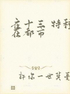 夜十三 特种兵在都市