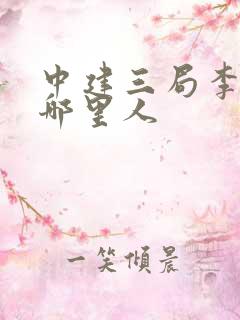 中建三局李琦是哪里人