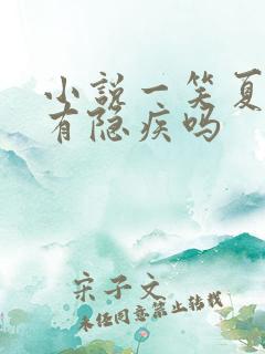 小说一笑夏静石有隐疾吗