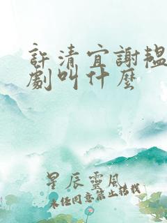 许清宜谢韫之短剧叫什么