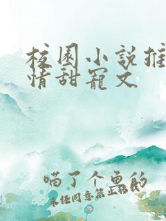 校园小说推荐言情甜宠文