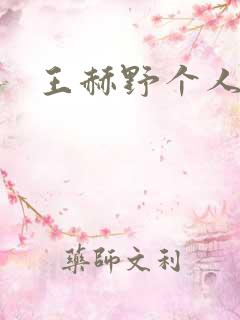 王赫野个人简介