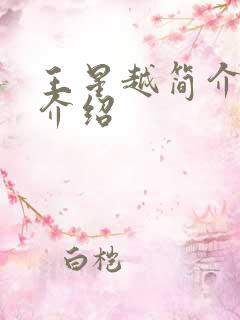 王星越简介信息介绍