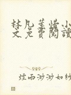 林凡叶惜小说全文免费阅读最新