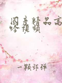 国产精品高潮呻吟视频