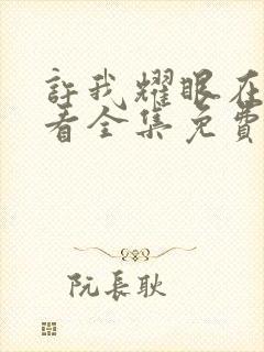 许我耀眼在线观看全集免费播放下载