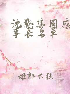 沈飞集团历任董事长名单