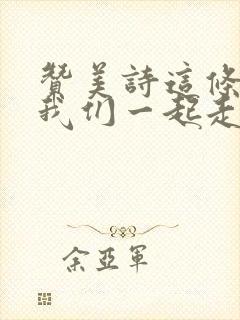 赞美诗这条路上我们一起走歌词